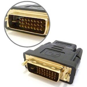 4XEM DVI-D Male To HDMI Female Adapter - 1 Pack - 1 x 25-pin DVI-D Digital Video Male - 1 x 19-pin HDMI Digital Audio/Vide