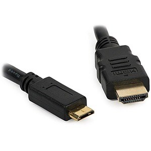 4XEM 10FT Mini HDMI To HDMI M/M Adapter Cable - 10 ft HDMI/Mini-HDMI A/V Cable for Audio/Video Device, Cellular Phone, Cam