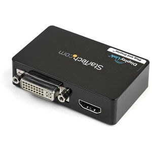 StarTech.com USB 3.0 to HDMIÂ® and DVI Dual Monitor External Video Card Adapter - 1 x 9-pin Type B USB 3.0 USB Male - 1 x 