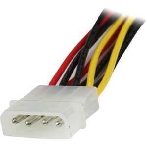 StarTech.com 12in LP4 to 2x Latching SATA Power Y Cable Splitter Adapter - 4 Pin Molex to Dual SATA - Power two SATA drive