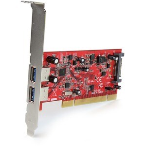 StarTech.com Scheda adattatore USB 3.0 SuperSpeed PCI a 2 porte con alimentazione SATA - 2 Total USB Port(s) - 2 USB 3.0 P