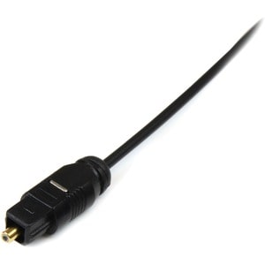 StarTech.com 15 ft Thin Toslink Digital Optical SPDIF Audio Cable - Fiber Optic for Audio Device, Speaker, Satellite Recei