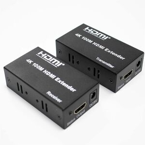 4XEM 100M/328FT HDMI Extender Over Single CAT-5E or CAT-6 RJ45 - 1 Input Device - 1 Output Device - 328.08 ft Range - 2 x 