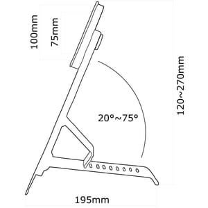 FPMA-D825BLACK è un supporto da scrivania per schermi LCD/LED/TFT fino a 24" (60 cm). - Regolabile in altezza - 25,4 cm a 