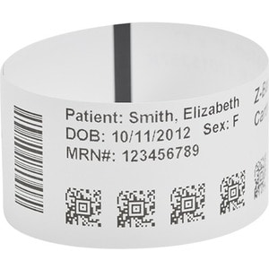 Zebra Z-Band UltraSoft Multipurpose Label - TAA Compliant - 25.40 mm Width x 279.40 mm Length - Permanent Adhesive - Recta