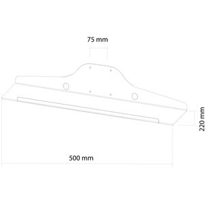 Neomounts KEYB-V050 Keyboard/mouse shelf - w 50 cm. Maximum weight capacity: 10 kg, Material: Steel, Product colour: Silver