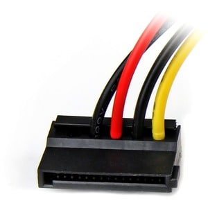 StarTech.com Adaptador Cable 15cm Alimentación SATA Ángulo a la Izquierda 15 Pines a 4 Pines LP4 - Para Disco SATA - LP4 /