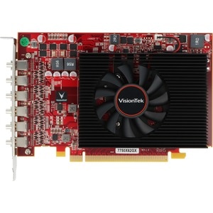 VisionTek Radeon 7750 2GB GDDR5 6M (6x MiniDP) - DirectX 11.0, DirectCompute, OpenCL 5.0, OpenGL 3.2 - 6 x DisplayPort - 6