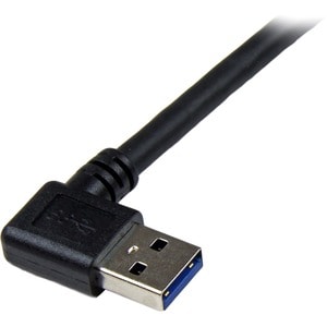 StarTech.com 1m USB 3.0 SuperSpeed Kabel A auf B rechts gewinkelt - Schwarz - Cable for Notebook, Netzwerkgerät, Drucker, 