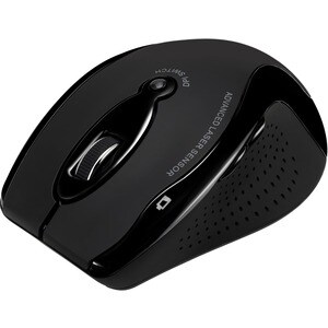 Adesso iMouse G25 Wireless Ergonomic Laser Mouse - Laser - Wireless - 30 ft - Radio Frequency - 2.40 GHz - Black - USB Typ