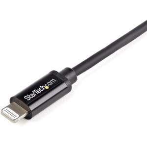 StarTech.com 1m (3ft) Black AppleÂ® 8-pin Lightning Connector to USB Cable for iPhone / iPod / iPad - Charge and Sync your