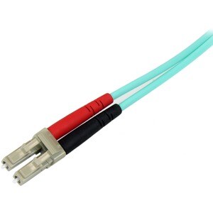 StarTech.com 1m (3ft) LC/UPC to SC/UPC OM3 Multimode Fiber Optic Cable, Full Duplex 50/125 Zipcord, 100G, LSZH Fiber Jumpe