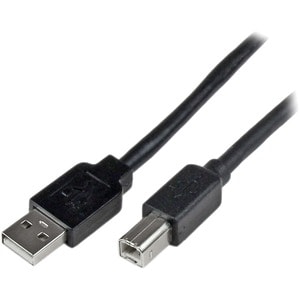 StarTech.com 65ft (20m) Active USB 2.0 A to B Cable, Long USB Cable, USB Printer Cable, 1x USB A (M), 1x USB B (M), Black 