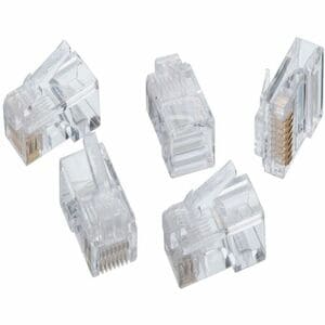 4XEM 100 Pack Cat5E RJ45 Modular Ethernet Plugs for Stranded or Solid CAT5E Cable - 100 Pack Modular RJ45 Ethernet ends fo