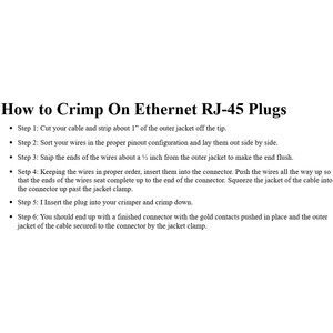 4XEM 50 Pack Cat5E RJ45 Modular Ethernet Plugs for Stranded or Solid CAT5E Cable - 50 Pack Modular RJ45 Ethernet ends for 