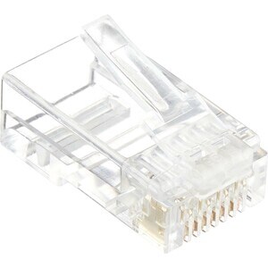 4XEM 50 Pack Cat6 RJ45 Modular Ethernet Plugs for Stranded or Solid CAT6 Cable - 50 Pack Modular RJ45 Ethernet ends for Ca