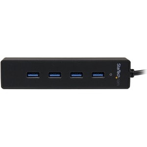 StarTech.com 4 Port Portable SuperSpeed USB 3.0 Hub with Built-in Cable - Add four external USB 3.0 ports to your notebook