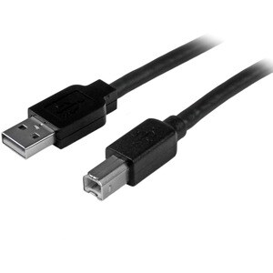 StarTech.com 15m / 50 ft Active USB 2.0 A to B Cable - M/M - Connect USB 2.0 devices up to 50ft away, with no signal loss 