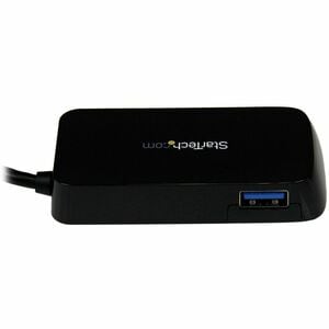 StarTech.com Portable 4 Port SuperSpeed Mini USB 3.0 Hub - 5Gbps - Black - Add four USB 3.0 ports to your notebook or Ultr