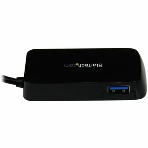 StarTech.com Hub USB 3.0 4 ports - Mini Hub USB3 Externe Portable avec câble intégré - Noir - 4 Total de ports USB - 4 Por