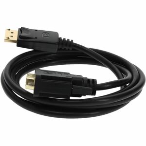 6ft DisplayPort 1.2 Male to DVI-D Dual Link (24+1 pin) Male Black Cable For Resolution Up to 2560x1600 (WQXGA) - 100% comp