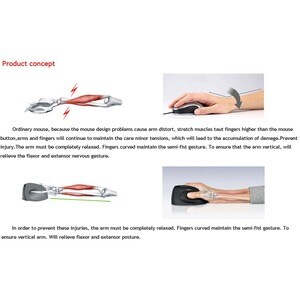 COMFI II WIRED ERGONOMIC COMPUTER MOUSE BLACK - Optical - Cable - White - USB - 1000 dpi - 5 Button(s) - Right-handed