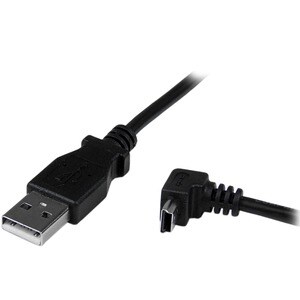 StarTech.com 2m Mini USB Cable - A to Down Angle Mini B - Cable for Digital Camera, Hard Drive, Cellular Phone, GPS Receiv