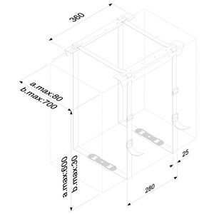 Neomounts CPU-D025BLACK CPU holder - max 20 kg - universal. Type: Desk-mounted CPU holder, Maximum weight capacity: 20 kg,