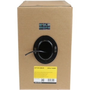 StarTech.com Bulk Cat 5e Ethernet Cable - 1000 ft. (304,8m) - Solid - CMR-Rated - Black - TAA Compliant - 1000 ft. (304,8m