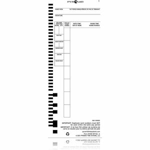 Pyramid English/French Time Cards (100pk) - 110 lb (49895.16 g) - Double Sided Sheet - 3 1/2" (8.9 cm) x 9" (22.9 cm) Shee