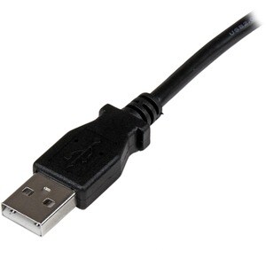 StarTech.com 1m USB 2.0 A to Right Angle B Cable - M/M - Connect hard-to-reach USB 2.0 peripherals, for installation in na