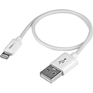 StarTech.com 0.3m (11in) Short White Apple® 8-pin Lightning Connector to USB Cable for iPhone / iPod / iPad - Charge and S