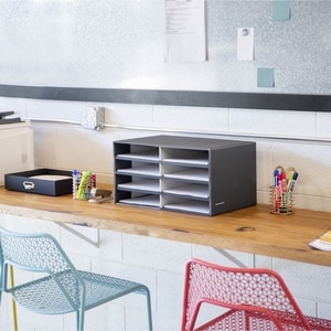 Fellowes Pinstripe Literature Sorter - Letter - Compartment Size 2.13" x 9" x 12" - 10.3" Height x 19.5" Width x 12.4" Dep