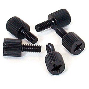 StarTech.com 6-32, 5/16in Long Black Metal Computer Case Thumbscrew - Pkg of 50 - Metal Thumbscrews - PC Case Thumbscrew -