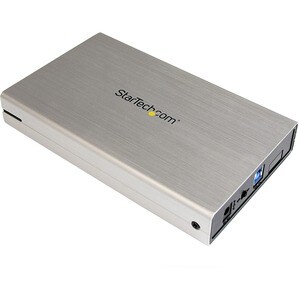 StarTech.com 3.5in Silver USB 3.0 External SATA III Hard Drive Enclosure with UASP â€" Portable External HDD - Turn a 3.5"