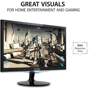 ViewSonic VX2452MH 24 Inch 2ms 60Hz 1080p Gaming Monitor with HDMI DVI and VGA inputs - 24" Monitor - TN Panel - 1920 x 10