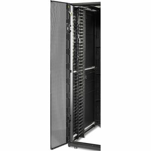 APC by Schneider Electric AR7580A Cable Organizer - Black - 2 Each Pack - TAA Compliant - Cable Pass-through - 42U Rack He