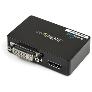 StarTech.com USB 3.0 to HDMIÂ® and DVI Dual Monitor External Video Card Adapter - 1 x 9-pin Type B USB 3.0 USB Male - 1 x 