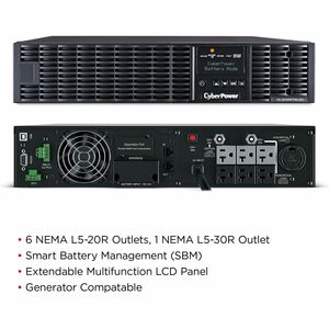 UPS en línea de doble conversión CyberPower OL3000RTXL2U - 3kVA/2.70kW - 2U Rack/Torre - 4Hora(s) Recharge - 4Minuto(s) St