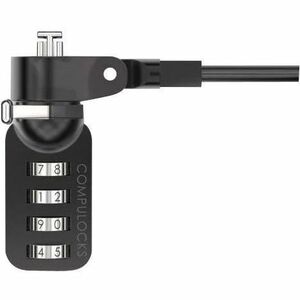 Compulocks T-bar Security Combination Cable Lock Black - Secure your device with 6ft Galvanized Steel Cable 4 Dial Combina