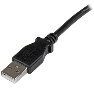 StarTech.com 3m USB 2.0 A to Left Angle B Cable - M/M - Connect hard-to-reach USB 2.0 peripherals, for installation in nar