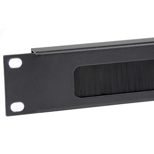 StarTech.com 1U Brush Strip Horizontal Server Rack Cable Management Panel - Organize cables while keeping dust out of the 