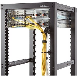 StarTech.com Anneau Métallique Gestion de Câbles Vertical pour Racks de Serveur 1U - 5,7 cm x 10 cm - Anneau demi-rond - 1