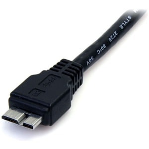 StarTech.com 0.5m (1.5ft) Black SuperSpeed USB 3.0 (5Gbps) Cable A to Micro B - M/M - Connect a USB 3.0 Micro USB external