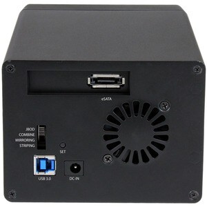 StarTech.com USB 3.0 eSATA Dual 3.5â€ SATA III Hard Drive External RAID Enclosure w/ UASP and Fan â€" Black - USB 3.0 Typ