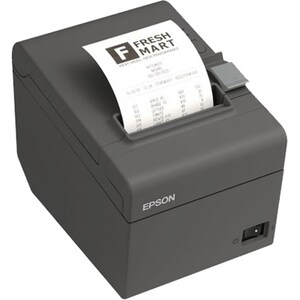 Epson TM-T20II Desktop Direct Thermal Printer - Monochrome - Receipt Print - USB - Serial - With Cutter - Dark Gray - 7.87
