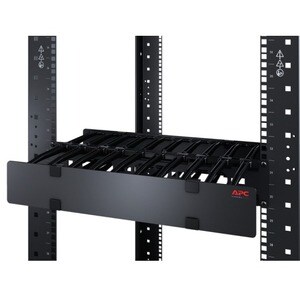 APC by Schneider Electric Cable Organizer - Black - 1 Each Pack - Cable Manager - 1U Rack Height x 19" Panel Width