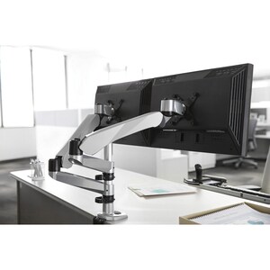 3M Mounting Arm for Flat Panel Display - Silver - Height Adjustable - 20 lb Load Capacity - 1 Each
