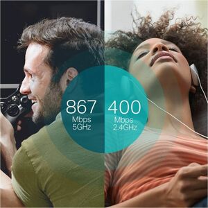 Adaptateur Wi-Fi TP-Link Archer T4U - IEEE 802.11 a/b/g/n/ac - Bi bande pour Ordinateur de bureau, Media Player, Portable,