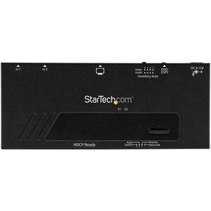 StarTech.com 2 Port HDMI Switch w/ Automatic and Priority Switching - 1080p. Video port type: HDMI. Material: Aluminium, P